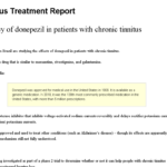 Donepezil for tinnitus article screenshot