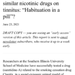 sazetidine-a and chantix for tinnitus article screenshot